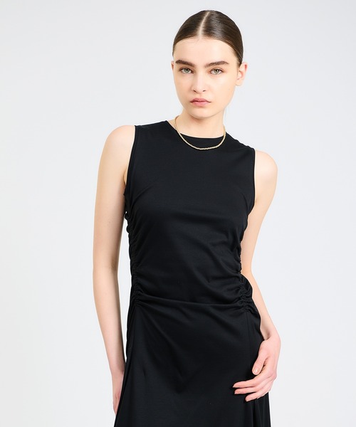 「ESTNATION」 ノースリーブワンピース 36 オレンジ レディース_画像5