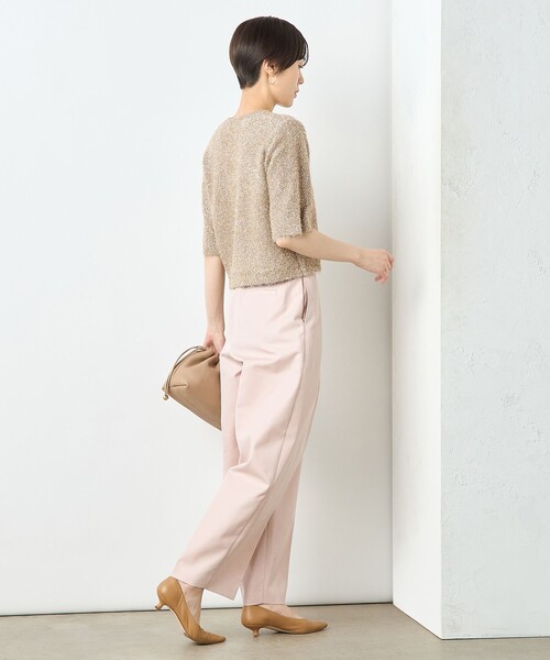 「NOLLEY'S Sophi」 7分袖ニット 38 キャメル レディース_画像5