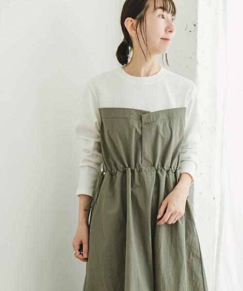 「ITEMS URBANRESEARCH」 長袖ワンピース FREE ブラック レディース_画像2