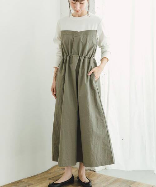 「ITEMS URBANRESEARCH」 長袖ワンピース FREE ブラック レディース_画像3