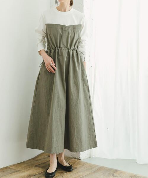 「ITEMS URBANRESEARCH」 長袖ワンピース FREE ブラック レディース_画像4