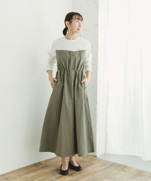 「ITEMS URBANRESEARCH」 長袖ワンピース FREE ブラック レディース_画像6