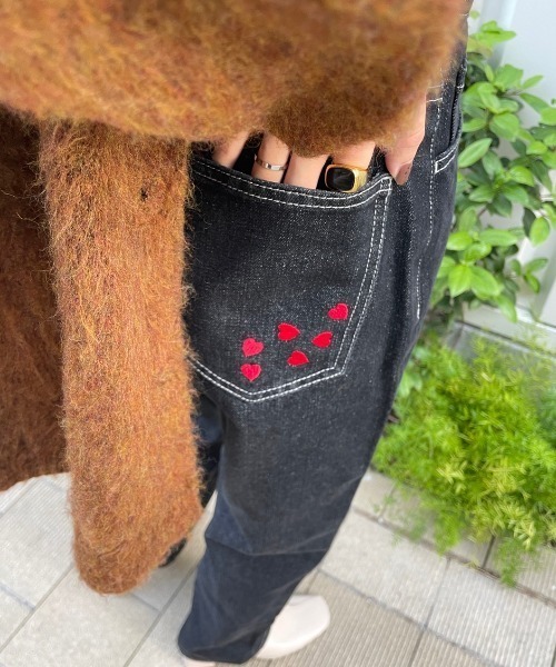 「nemne store」 デニムパンツ MEDIUM ブルー系その他 レディース_画像3