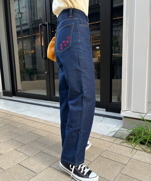 「nemne store」 デニムパンツ MEDIUM ブルー系その他 レディース_画像9