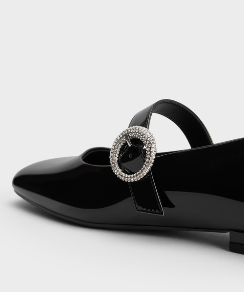 「CHARLES & KEITH」 フラットパンプス 25cm ブラック レディース_画像8