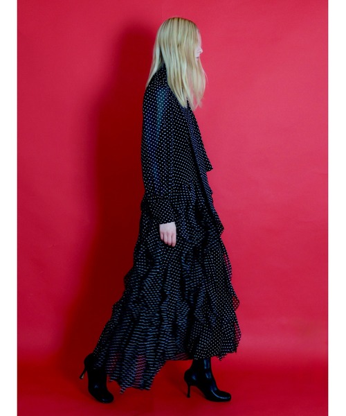 AMOMMA（アモマ） ワンピース ADELE DOT CIFFON TIE DRESS : ZOZOTOWN