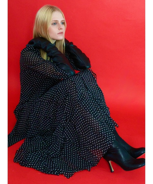 AMOMMA（アモマ） ワンピース ADELE DOT CIFFON TIE DRESS : ZOZOTOWN