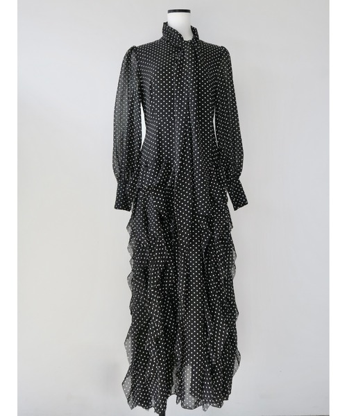 AMOMMA（アモマ） ワンピース ADELE DOT CIFFON TIE DRESS : ZOZOTOWN