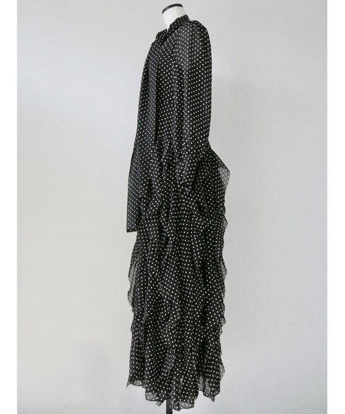 ワンピース ADELE DOT CIFFON TIE DRESSの画像