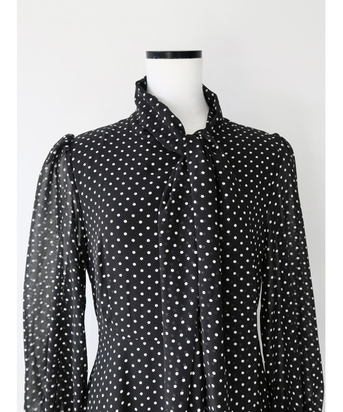 AMOMMA（アモマ） ワンピース ADELE DOT CIFFON TIE DRESS : ZOZOTOWN