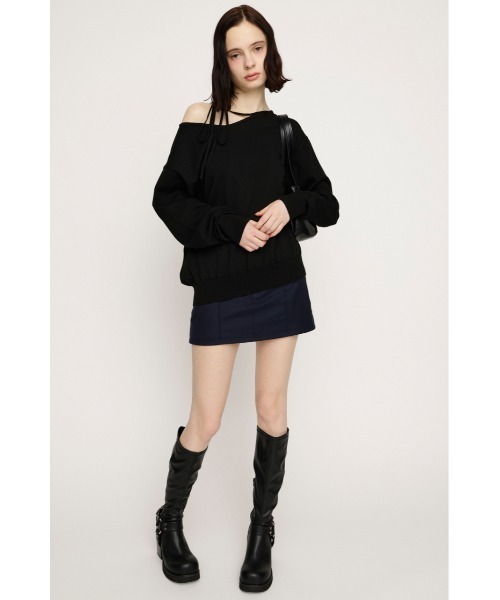 SLY（スライ） ニット セーター 「新色追加」ASYMMETRY NECK LOOSE