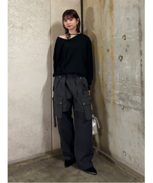 SLY（スライ） ニット セーター 「新色追加」ASYMMETRY NECK LOOSE