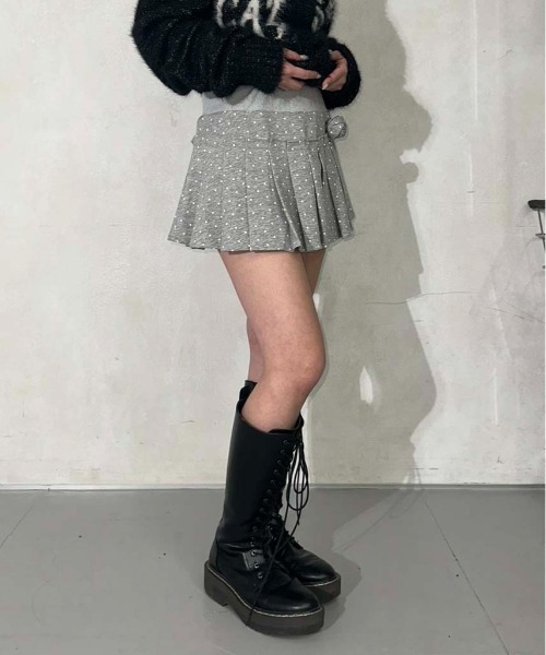 lig. リグドット　cloud skirt スカート　ブラック　ミニスカート sedacle girl（セダクルガール） スカート ドットプリーツミニスカート