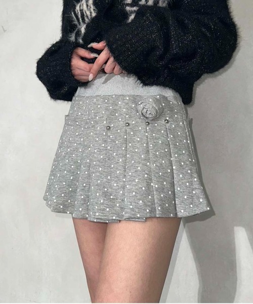sedacle girl（セダクルガール） スカート ドットプリーツミニスカート