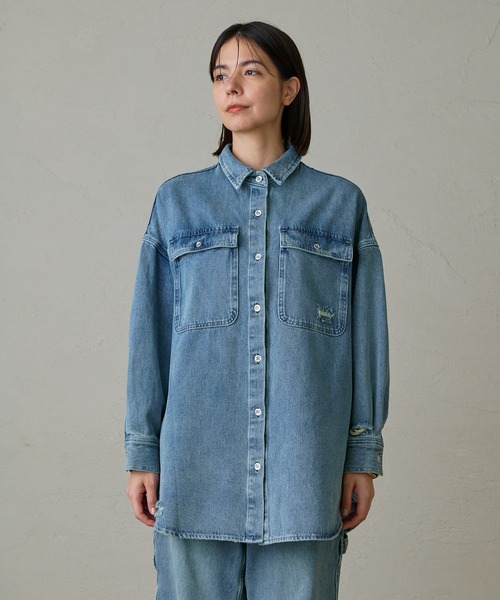 Loungedress（ラウンジドレス） 長袖シャツ FREE ネイビー レディース