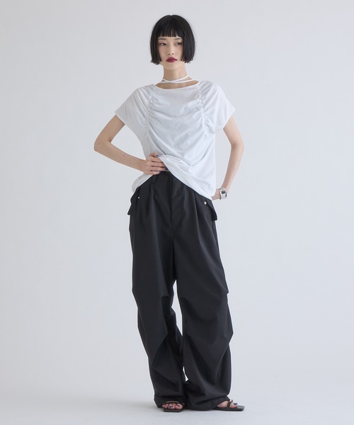 Lui's（ルイス） ワイドパンツ カーゴパンツ パラシュートスラックス