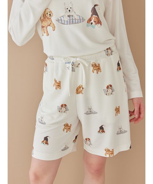 タグ付新品 ジェラピケ Dogルームウェア Ｔシャツ ハーフパンツ 上下セット gelato pique（ジェラートピケ） パジャマ ルームウェア 「UNISEX