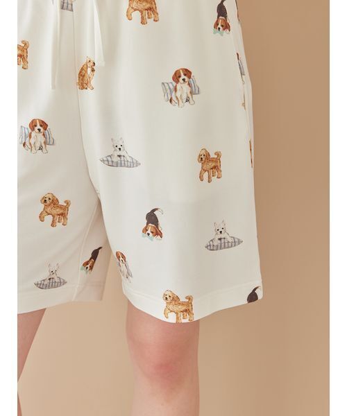 タグ付新品 ジェラピケ Dogルームウェア Ｔシャツ ハーフパンツ 上下セット gelato pique（ジェラートピケ） パジャマ ルームウェア 「UNISEX