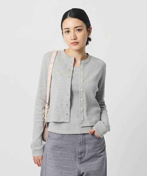 BEAUTY&YOUTH コットン パターンメッシュ カーディガン BEAUTY＆YOUTH UNITED ARROWS カーディガン コットン パターンメッシュ