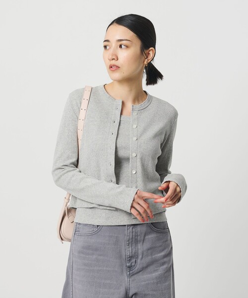 BEAUTY&YOUTH コットン パターンメッシュ カーディガン BEAUTY＆YOUTH UNITED ARROWS カーディガン コットン パターンメッシュ