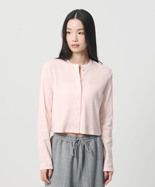 BEAUTY&YOUTH コットン パターンメッシュ カーディガン BEAUTY＆YOUTH UNITED ARROWS カーディガン コットン パターンメッシュ