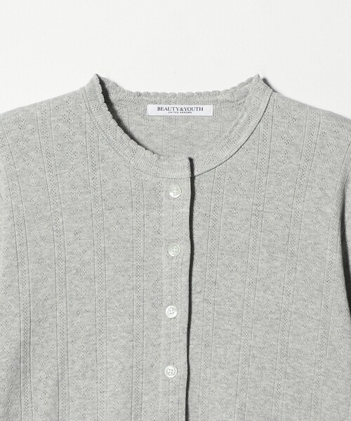 BEAUTY＆YOUTH UNITED ARROWS カーディガン コットン パターンメッシュ