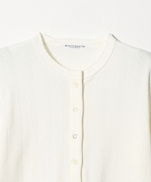 BEAUTY＆YOUTH UNITED ARROWS カーディガン コットン パターンメッシュ