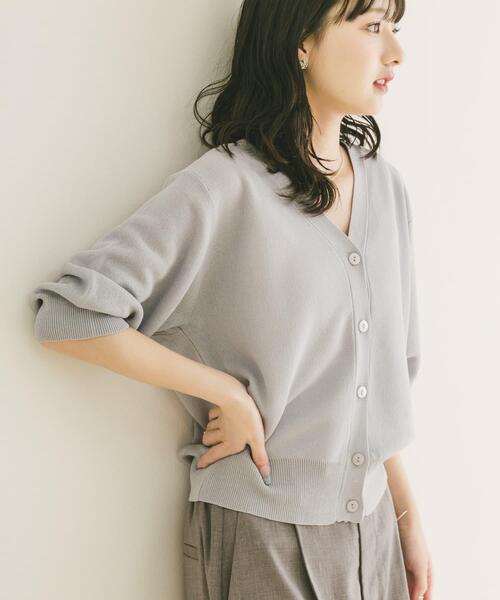 ハーフスリーブカーディガン　新品　グレー ITEMS URBANRESEARCH（アイテムズ アーバンリサーチ） カーディガン