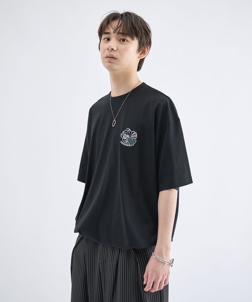 Remember. tシャツ ハートロゴ刺繍短丈ドローコードTシャツ / Heart
