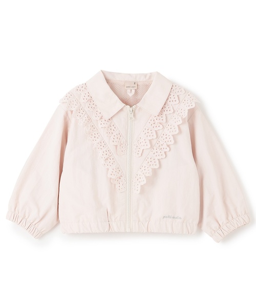 petit main ブルゾン アウター レースフリルブルゾン キッズ 子供服