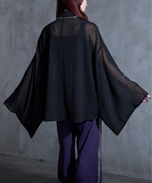 「Ellno Loset」 長袖シャツ MEDIUM ブラック メンズ_画像5