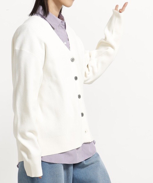 「FOUND GOOD」 ニットカーディガン M ベージュ レディース_画像3