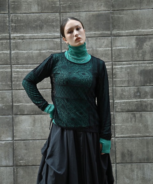 「funda mine」 長袖カットソー FREE ブラック レディース_画像8