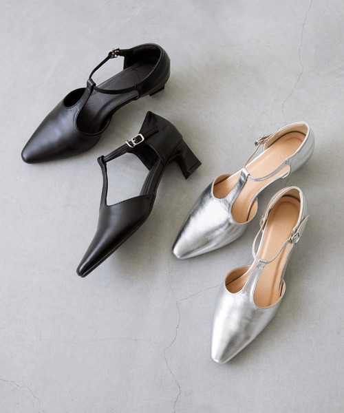 「menue」 パンプス 25.5cm シルバー レディース_画像9