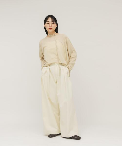 KBF（ケービーエフ） パンツ タックデザインツイルパンツ レディース