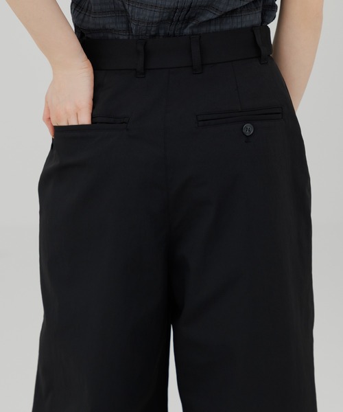 チノパン waist design wide chino pants（ウエストデザインワイド