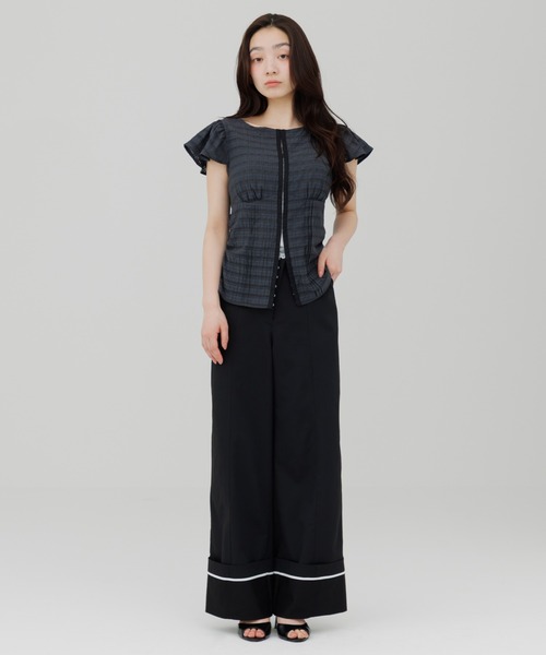 SENEE ウエストデザインワイドチノパンツ チノパン waist design wide chino pants（ウエストデザインワイド