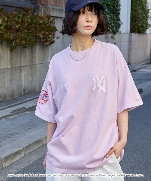 MLB tシャツ MLB/メジャーリーグベースボール 別注 ワッペン刺繍