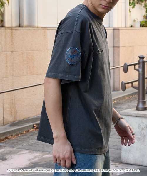 MLB tシャツ MLB/メジャーリーグベースボール 別注 ワッペン刺繍