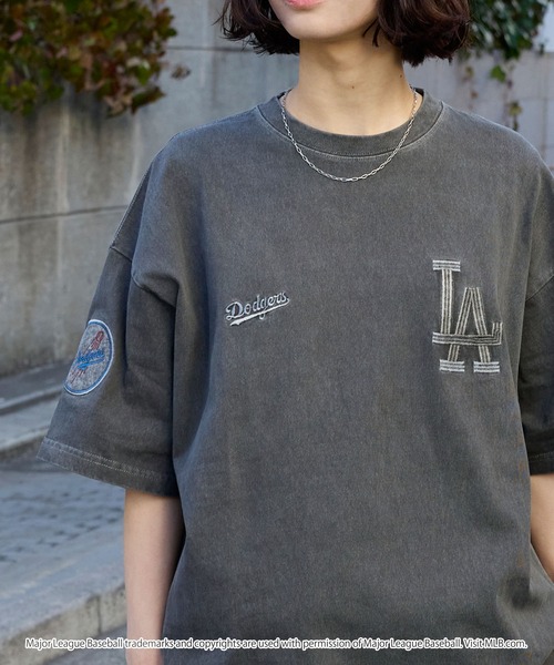 MLB tシャツ MLB/メジャーリーグベースボール 別注 ワッペン刺繍
