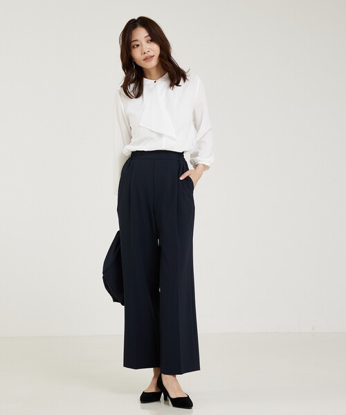 「abahouse mavie」 スラックス 36 ダークネイビー レディース_画像2