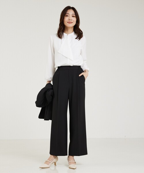 「abahouse mavie」 スラックス 36 ダークネイビー レディース_画像8