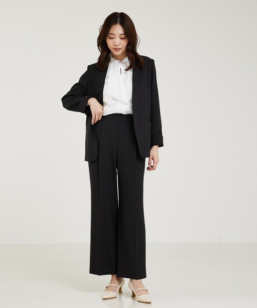 「abahouse mavie」 スラックス 36 ダークネイビー レディース_画像9