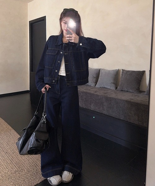 Aelina セットアップ デニムセットアップ レディース : ZOZOTOWN Yahoo