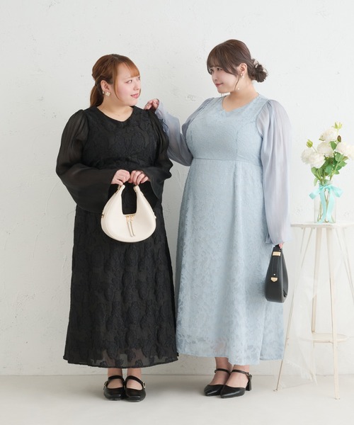 Louiosy（ルオシー） ワンピース 「Louiosy」「大きいサイズ」レース