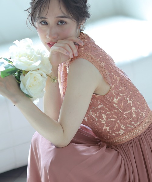 「PourVous」 ノースリーブワンピース X-LARGE ブルー レディース_画像3