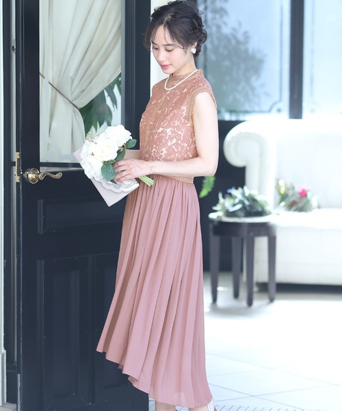 「PourVous」 ノースリーブワンピース X-LARGE ブルー レディース_画像4