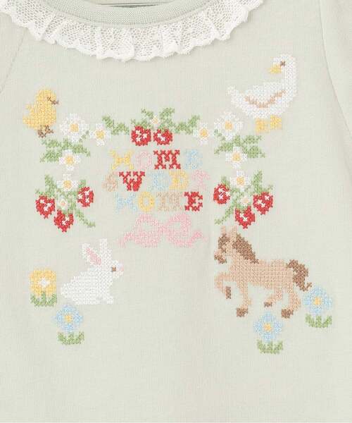 petit main ベビー服 ロンパース クロスステッチ2WAYオール : ZOZOTOWN