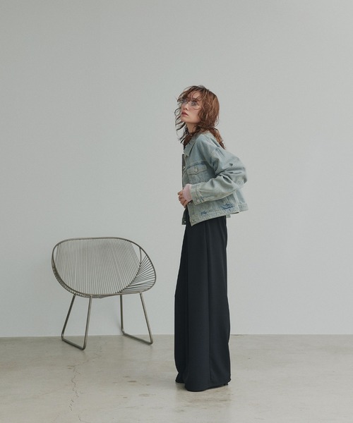 「ad thie」 デニムジャケット MEDIUM ブルー レディース_画像3