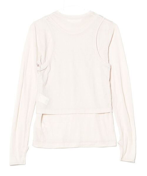 「THE PAUSE」 シアーセット ロングTシャツ FREE ベージュ レディース_画像2